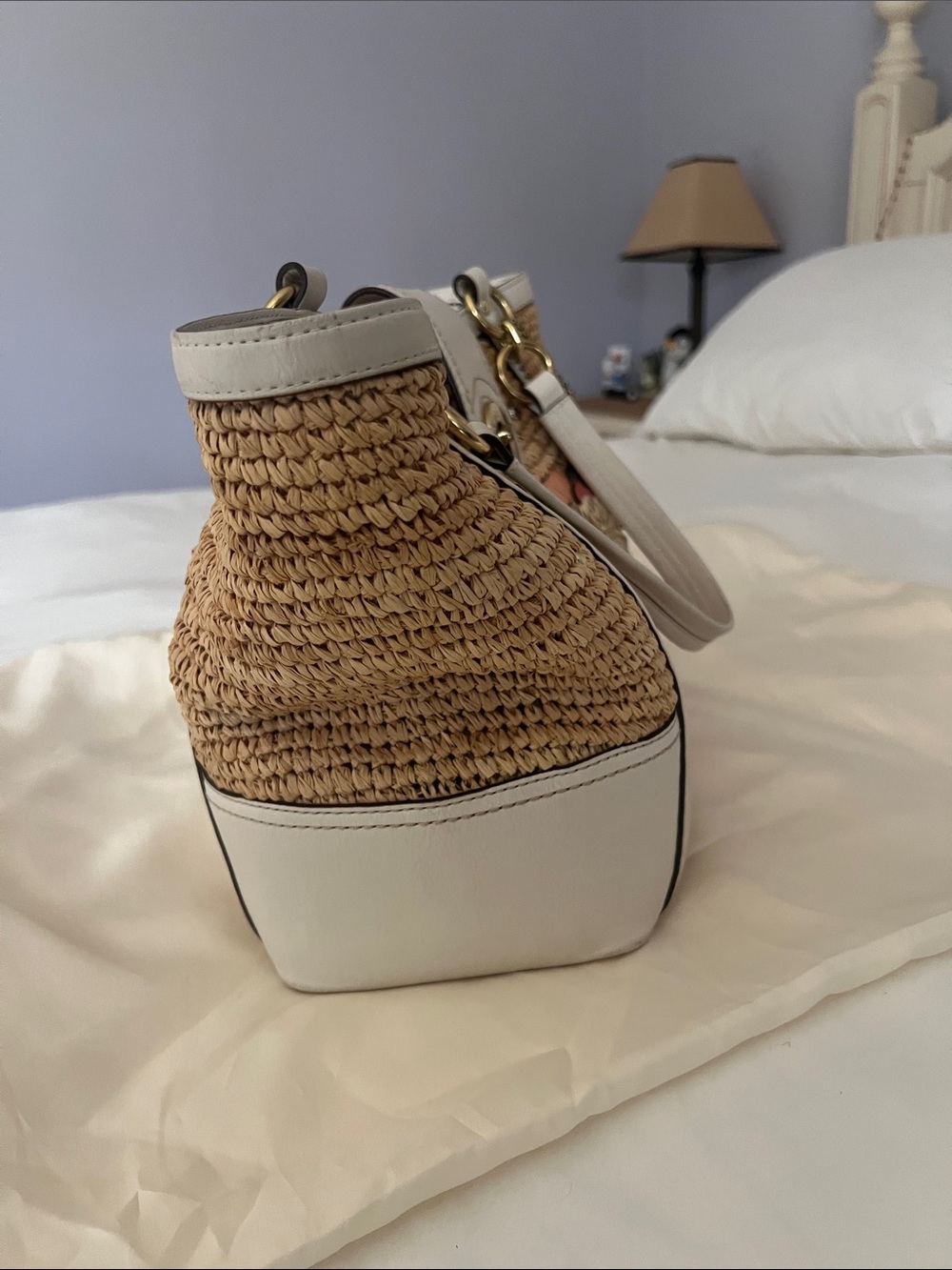 COACH Hamptons Weekend Straw Applique Tote Style 19347 - Picture 9 of 16